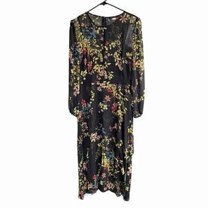 Tommy Hilfiger Petite Zelda Floral Long-Sleeve Maxi Dress Size 16W Relaxed NWT